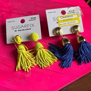 Sugarfix by BaubleBar Yellow and Blue Tassel Earrings